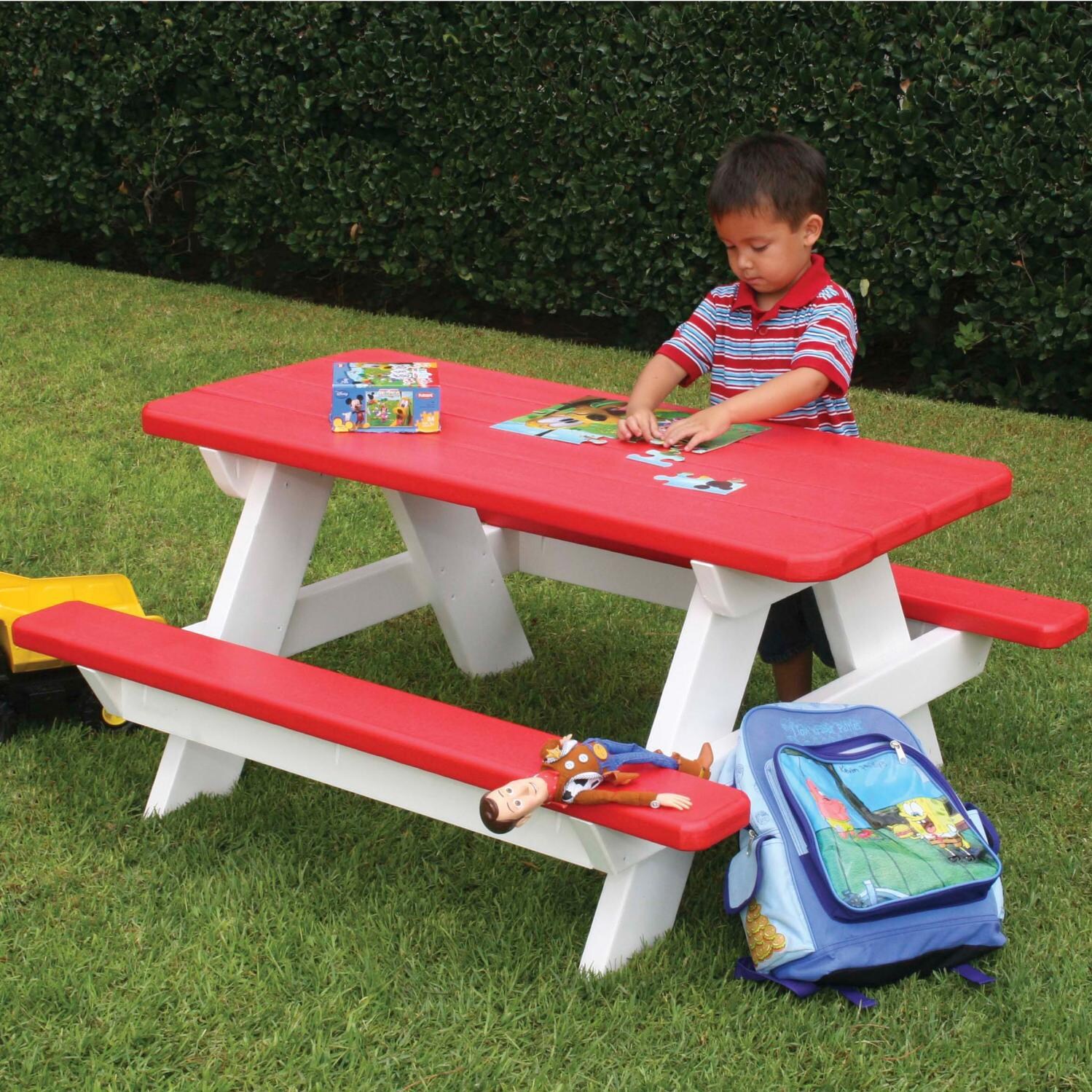 Eagle One Recycled Plastic Kids Picnic Table thumbnail