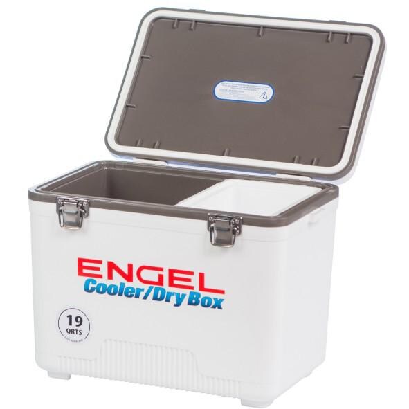 Engel Airtight Ice Cooler-Dry Box - 19-Quart - Right View Open thumbnail
