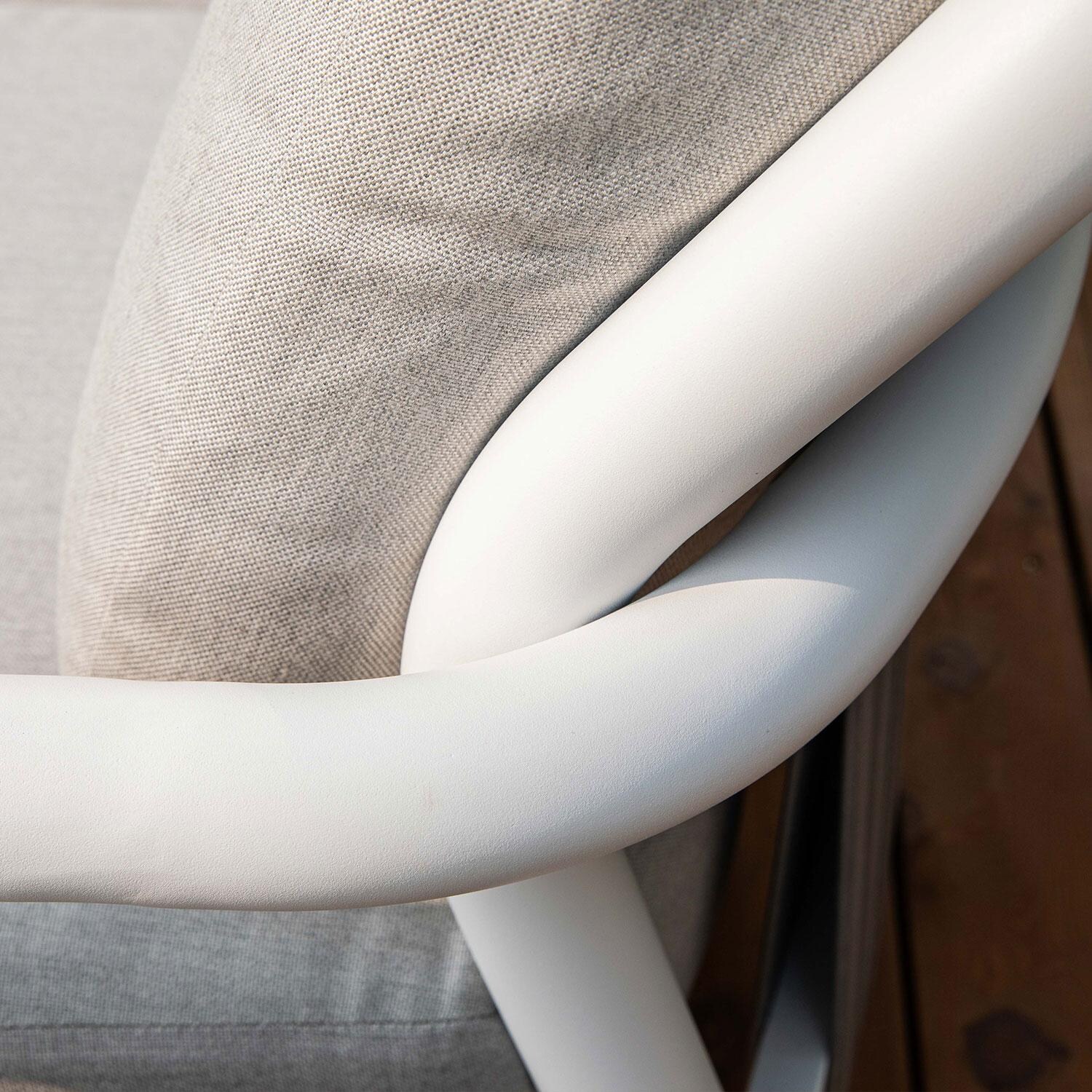 Elementi OS-2501S Santorini Outdoor Aluminum Lounge Chair w/ Sunbrella Cushions - Frame - Detail thumbnail