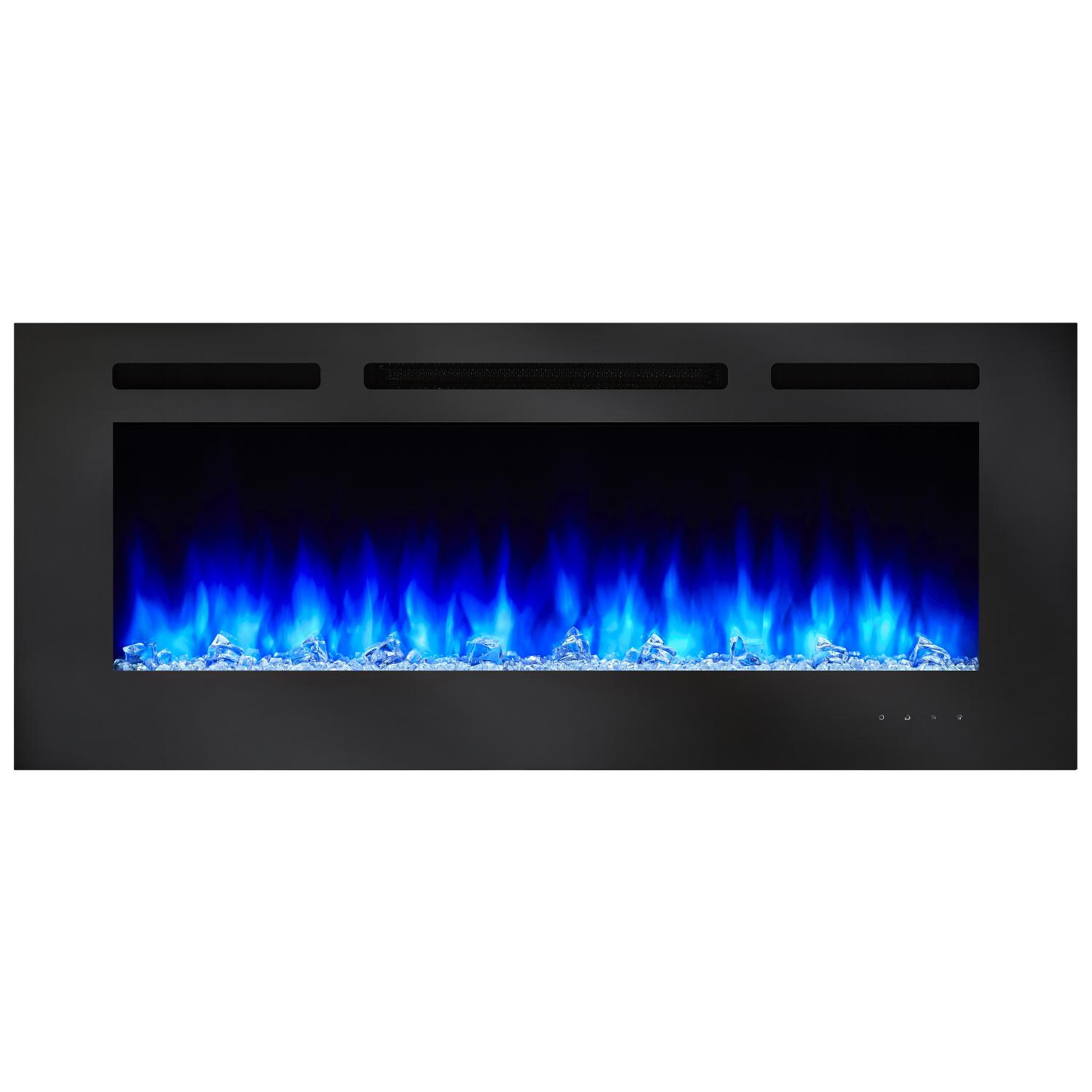 SimpliFire Allusion 48-Inch Wall Mount Electric Fireplace - Blue Flames thumbnail