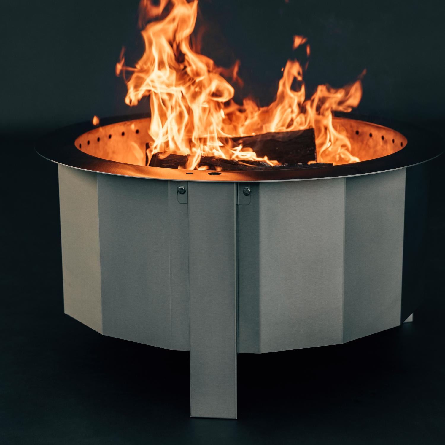 Firegear LUME 26Inch Round Wood Burning Freestanding SmokeLess Fire