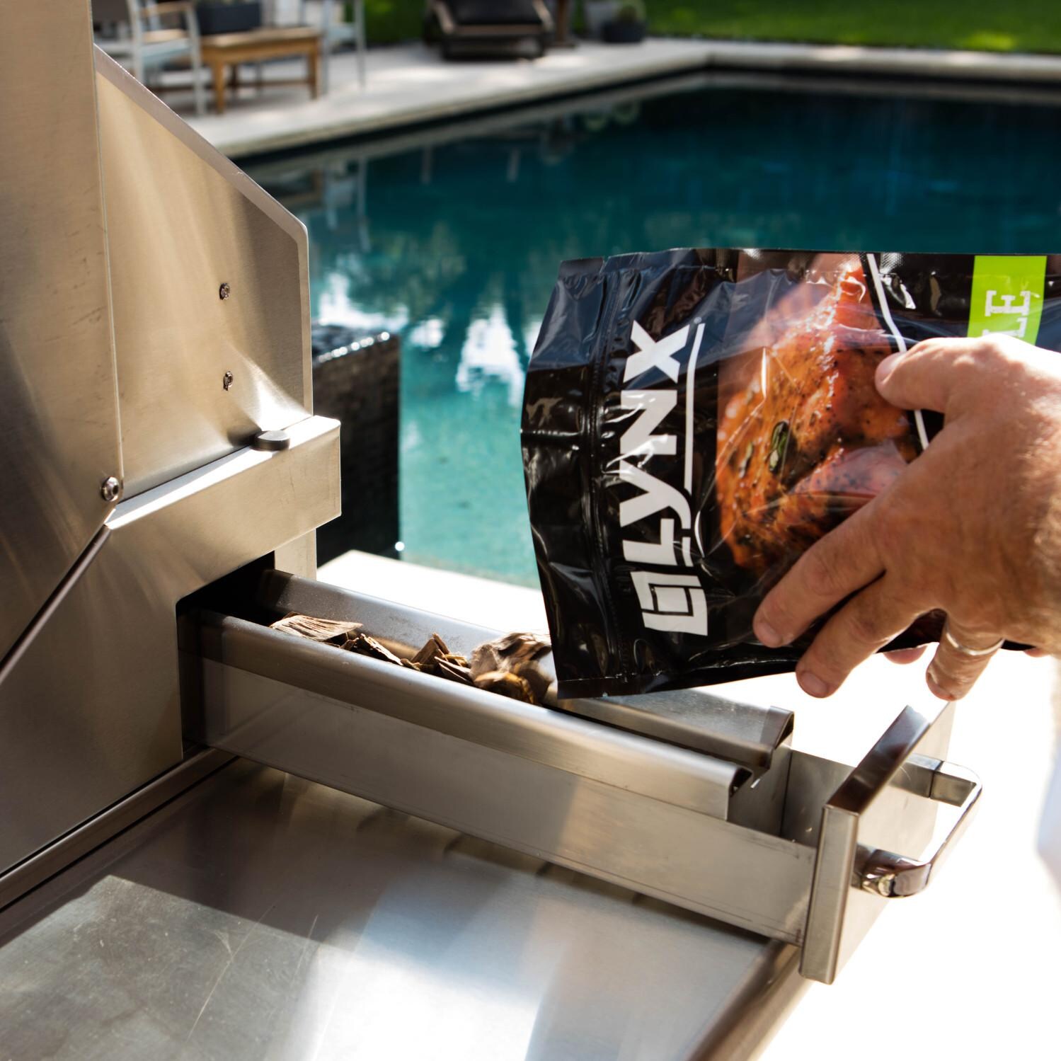 Lynx Sonoma 30-Inch Stainless Steel Built-In/Countertop Gas Smoker - Wood Chip Drawer thumbnail