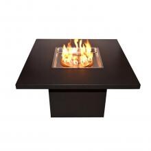 Top Fires by The Outdoor Plus Bella 36-Inch Natural Gas Fire Pit Table - Black Powder Coat Steel - Match Light