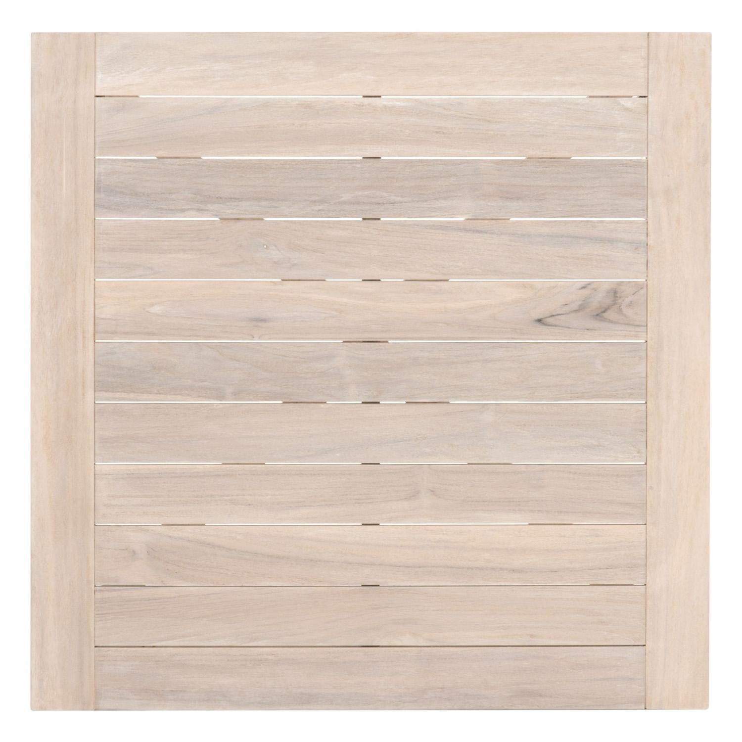 Lakeview Rustic Bay 94 1/4 Inch Gray Teak Square Dining Table - Top View thumbnail