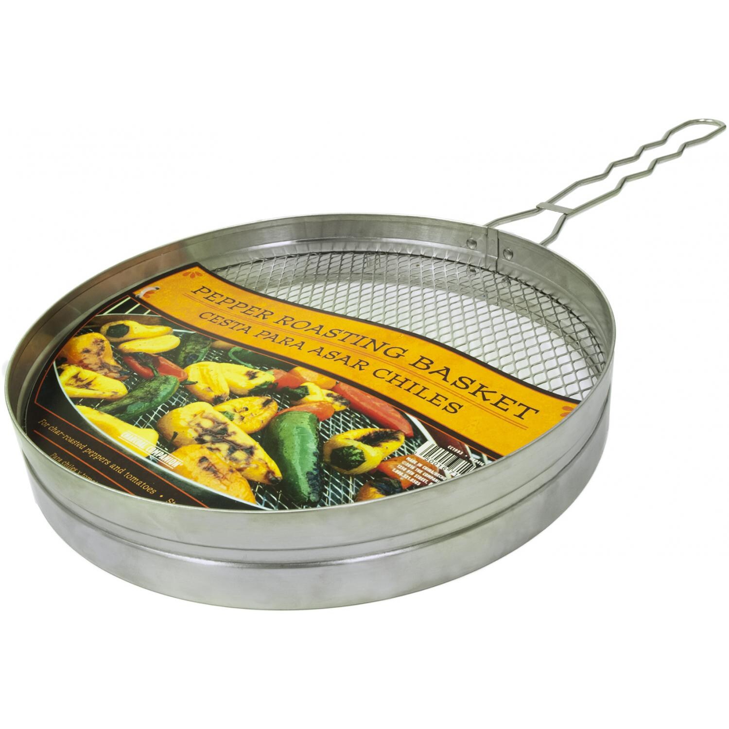 12-Inch Stainless Steel Pepper Grilling Rack - Full View thumbnail