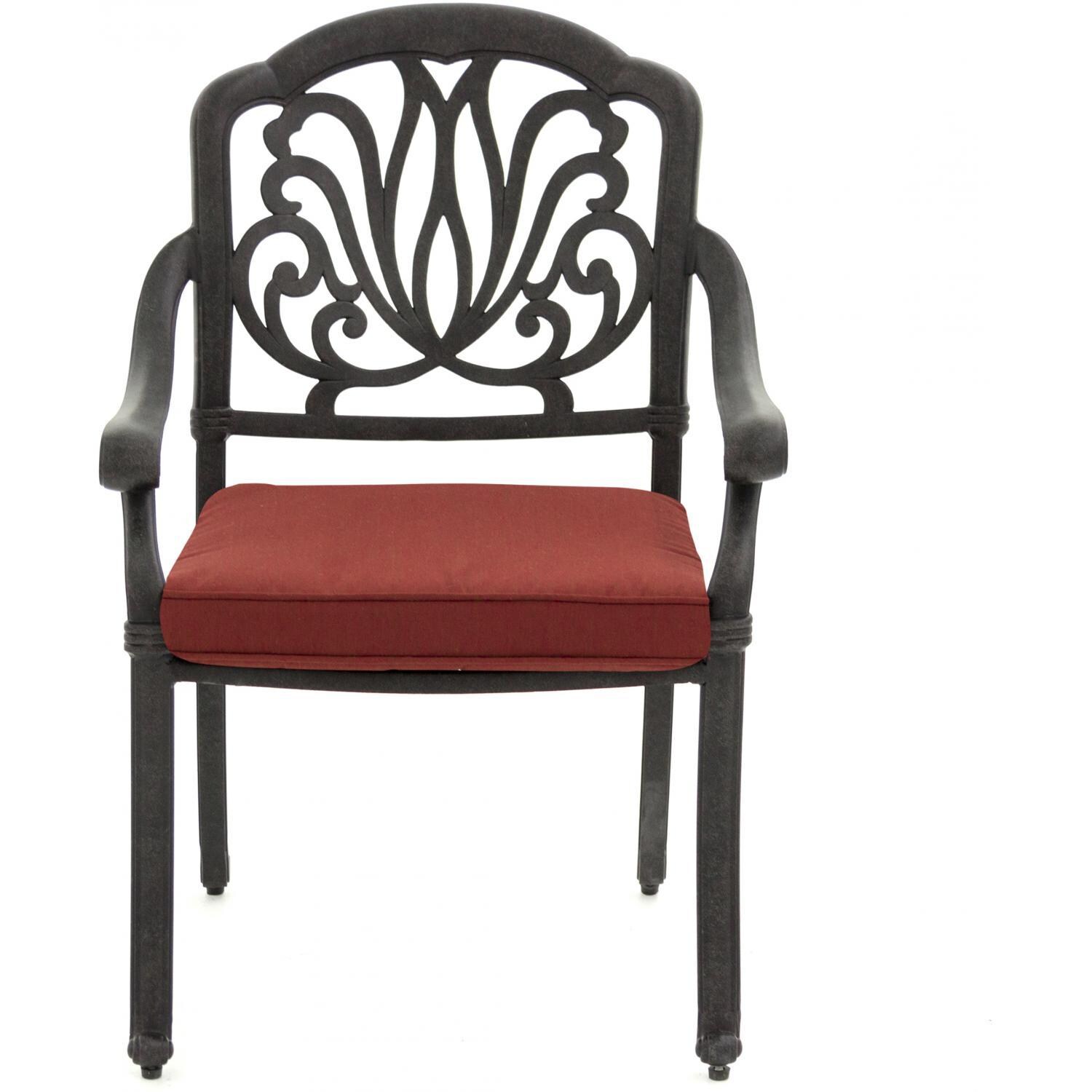 Rosedown Cast Aluminum Patio Dining Chair - Front View thumbnail