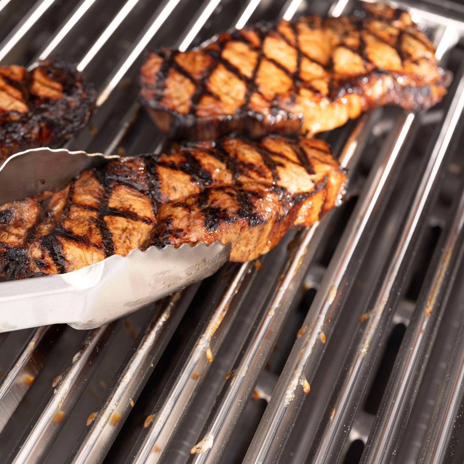 Broil King Stainless Steel Imperial/ Regal V-Grid Cooking Grid - 11353 - In Use - Lifestyle thumbnail