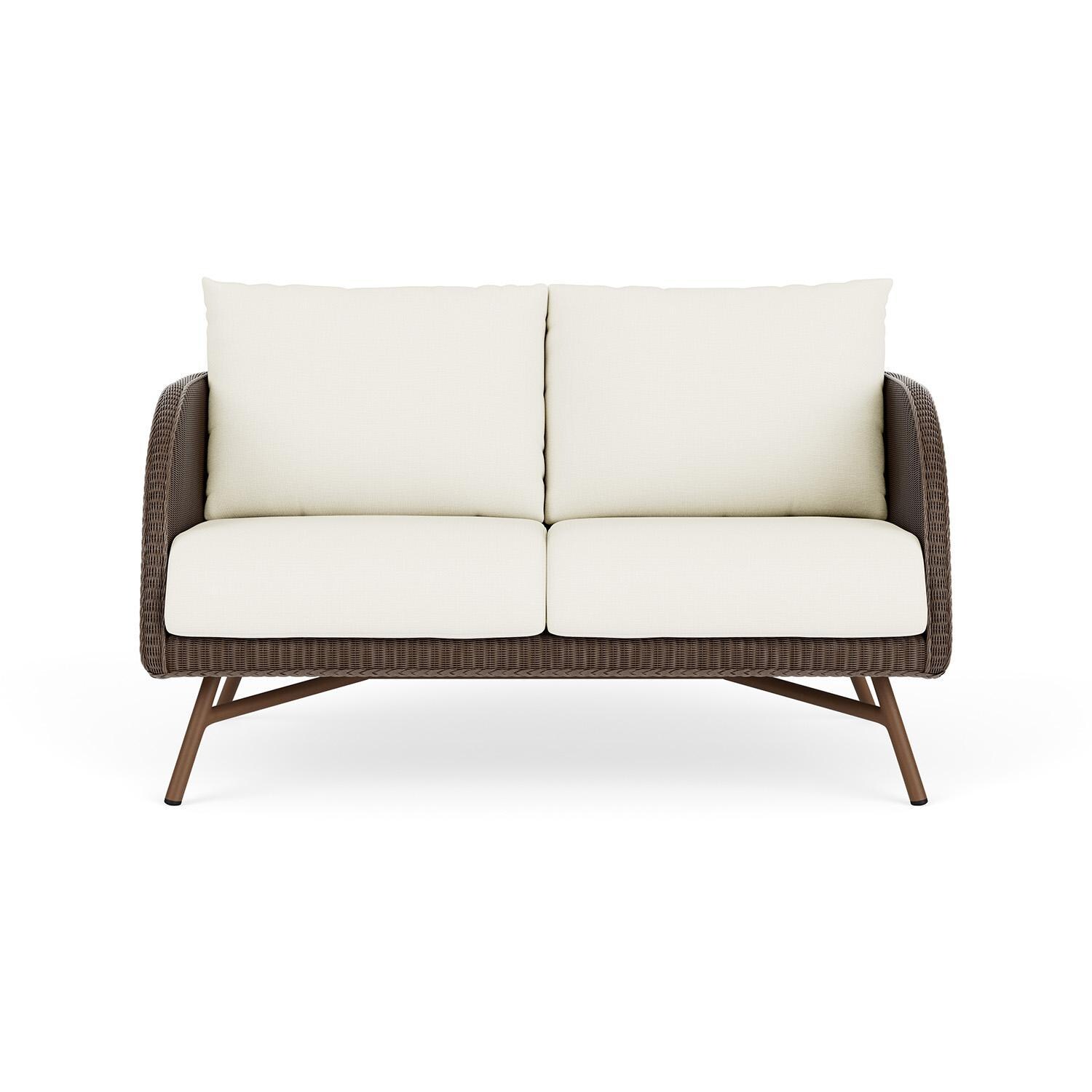 Lloyd Flanders Essence Loveseat W/Sailcloth Salt Fabric - Bark Finish thumbnail