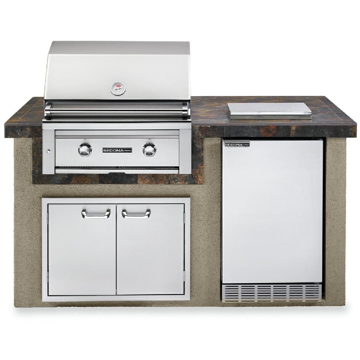 Lynx Sedona BBQ Island With 30-Inch Natural Gas BBQ Grill - Falcon Gray