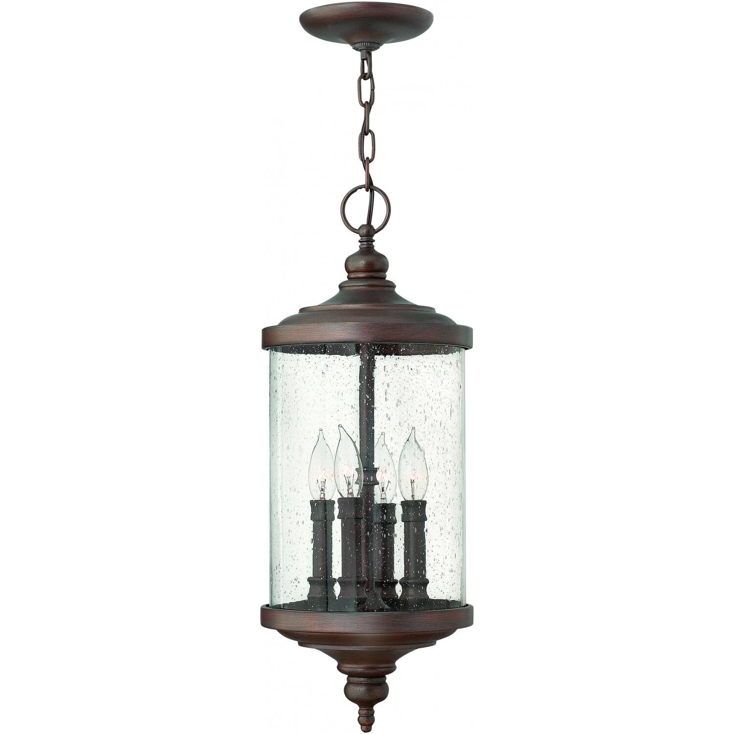 Hinkley Lighting Barrington Four Light 24-Inch Outdoor Hanging Lantern - Victorian Bronze - 1752VZ