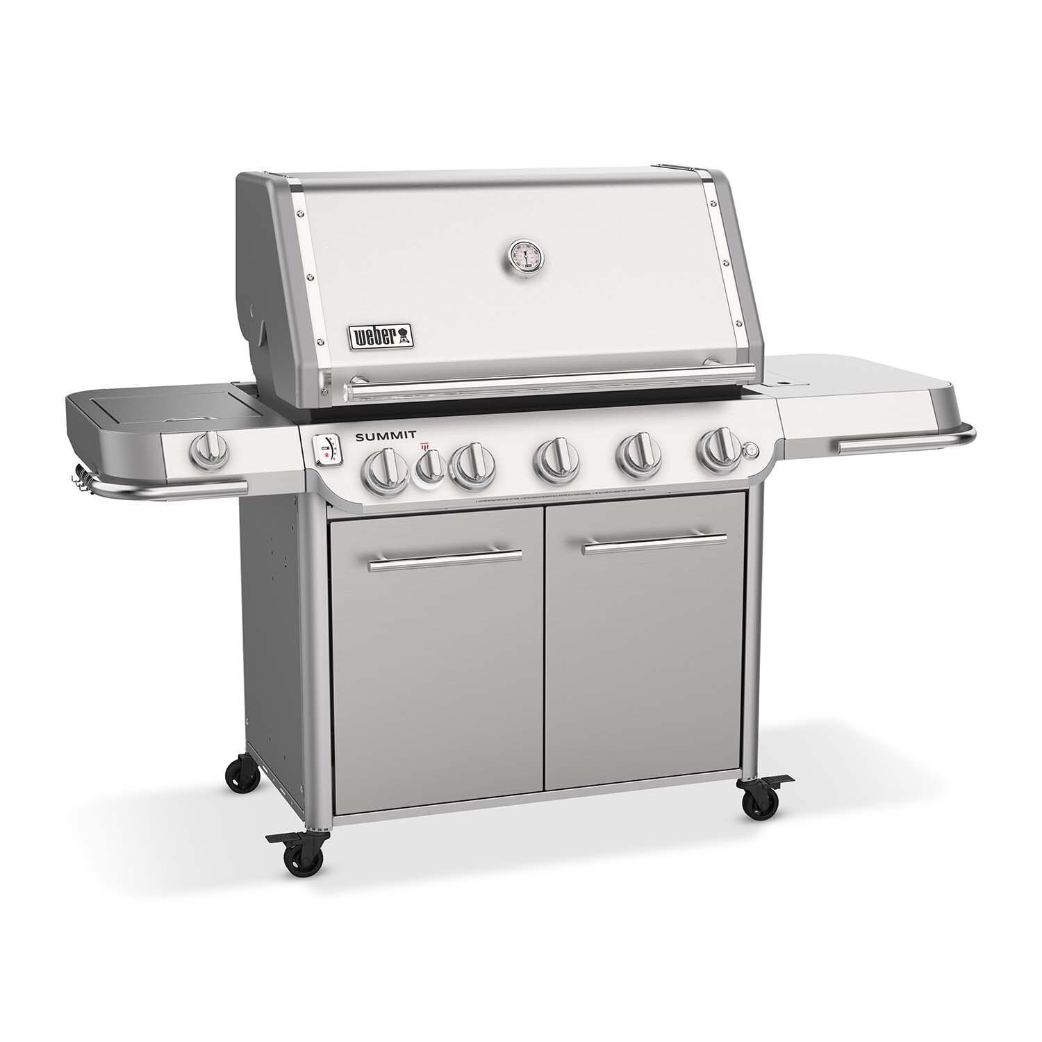 Weber Grills 1500028 Weber Summit FS38 S Propane Gas Grill - Stainless Steel - Left Angle - White Background thumbnail