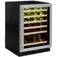 Marvel High Efficiency 45 Bottle Left Hinge Single Zone Wine Cellar - Stainless Steel - ML24WSG3LS image