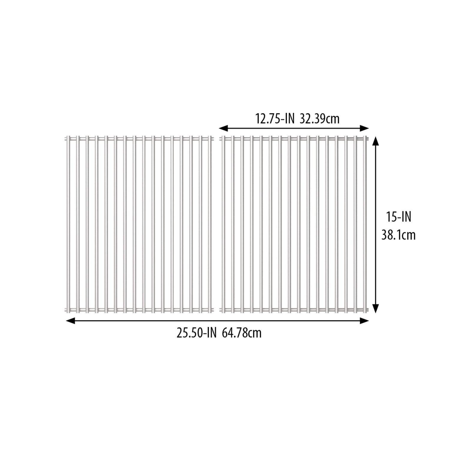 Broil King 18652 2 Pc Stainless Rod Cookin Grids for Signet Series - Dimensions - Diagram thumbnail