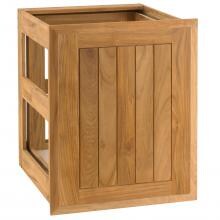 Pacific Teak Cottage 18-Inch Teak Wood Roll-Out Propane Tank / Double Trash Bin Drawer - POHDL-18C + LPB-2
