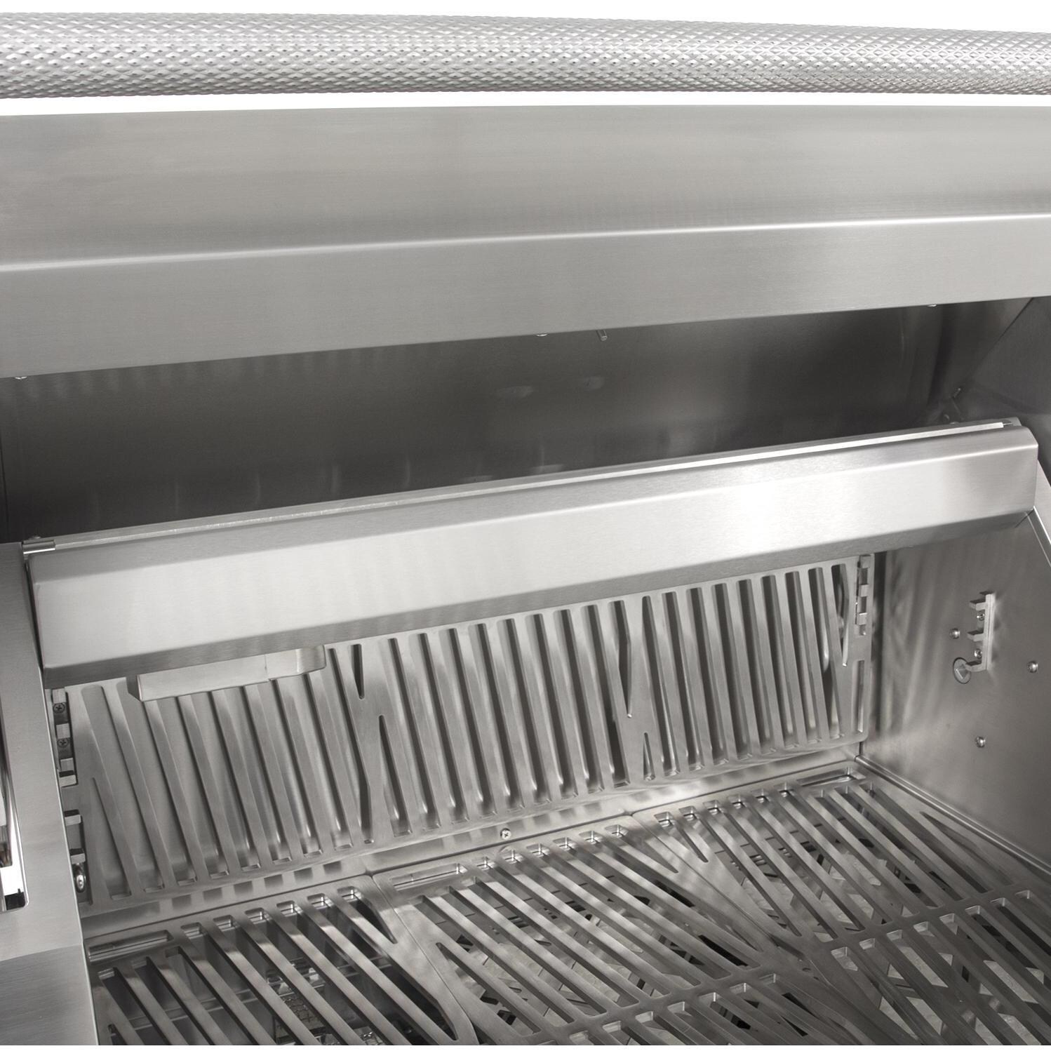 Hestan 30-Inch Freestanding Gas Grill - Warming Rack Storage