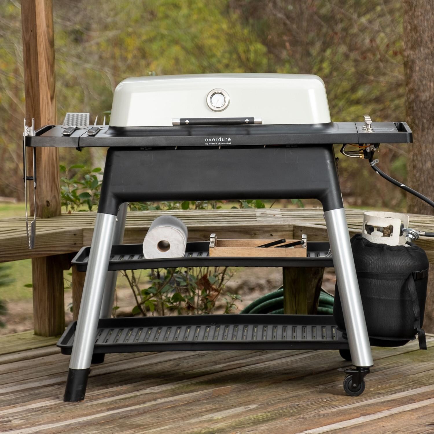 Everdure By Heston Blumenthal FURNACE 52-Inch 3-Burner Propane Gas Grill With Stand - Stone - HBG3SUS