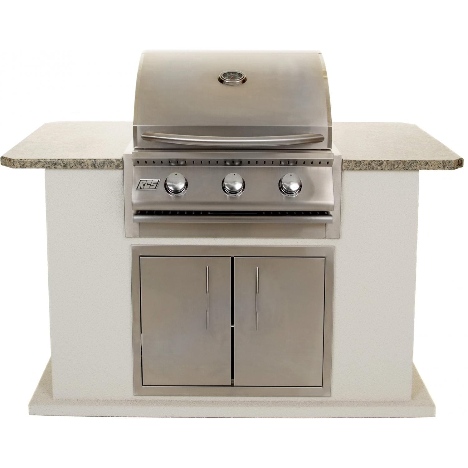RCS Junior 26 Inch Natural Gas Grill With BBQ Island BBQ Guys