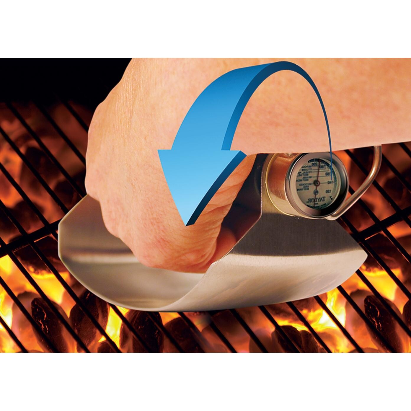 Grill Daddy Stainless Steel Fork With Heat Shield Rotating Handle And Meat Thermometer thumbnail