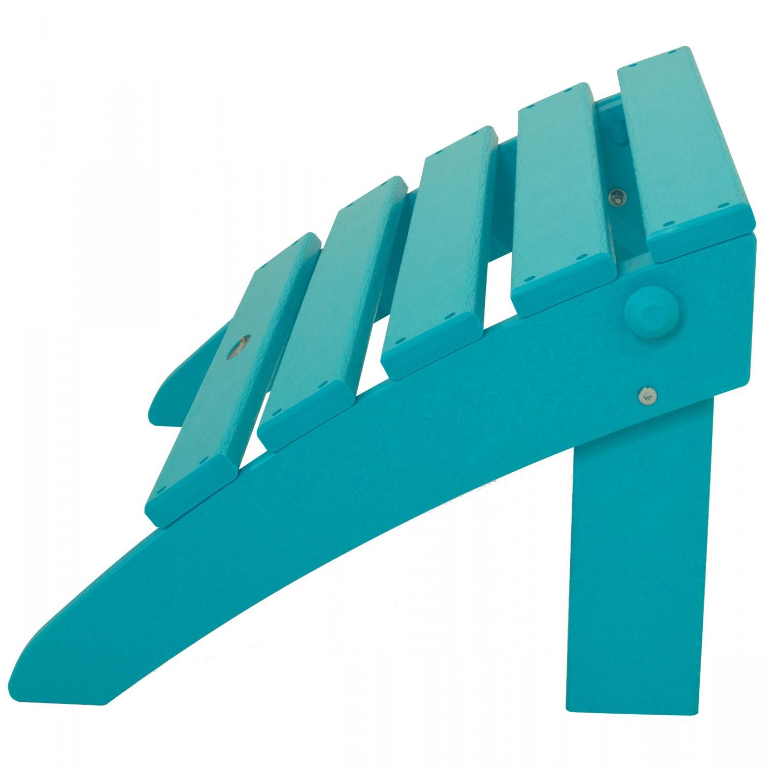 POLYWOOD Classic Recycled Plastic Wood Patio Folding Ottoman - Aruba - Side View thumbnail