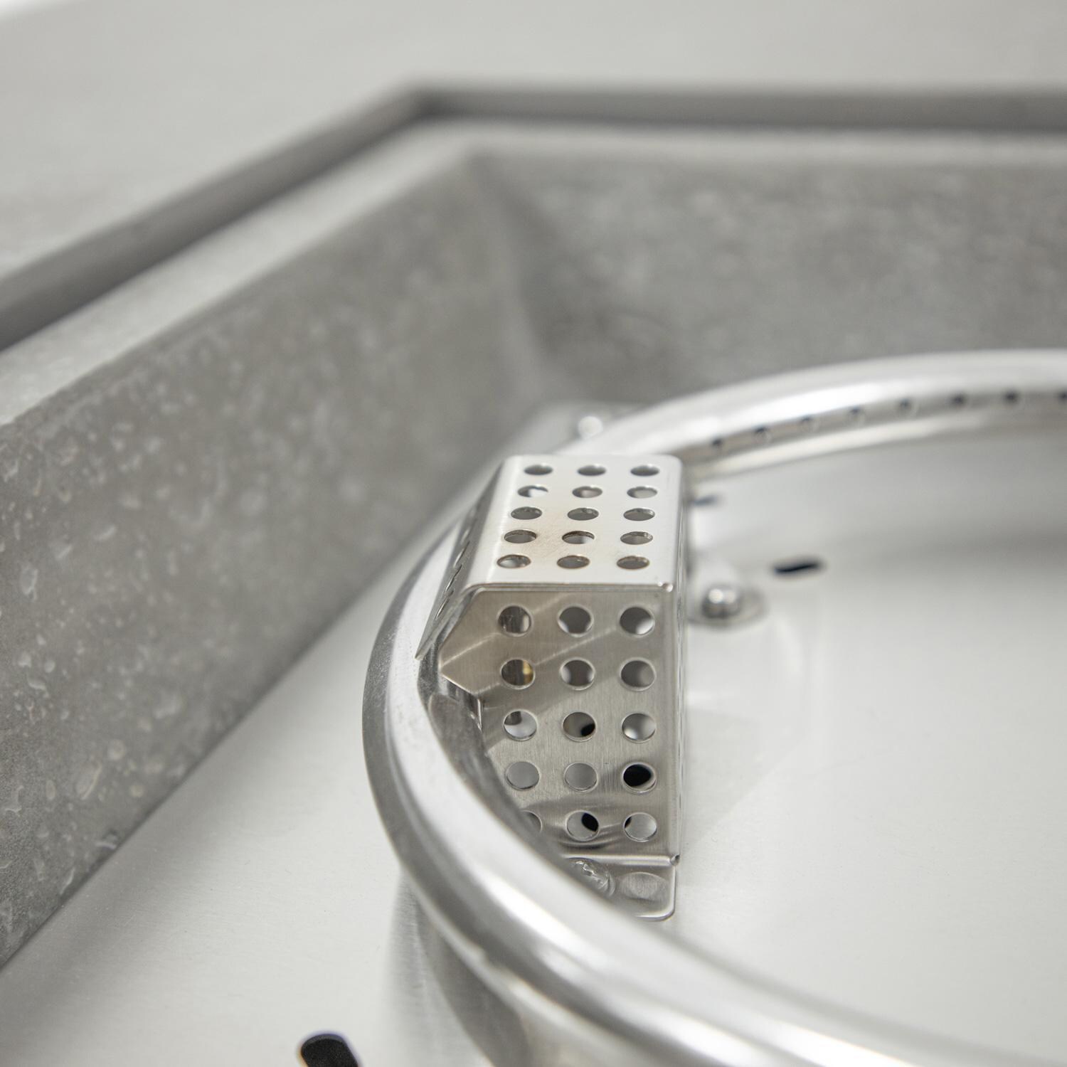 Elementi OFG221-LP Montreal 34-Inch Square Propane Fire Pit Table - Burner Ring - Detail thumbnail