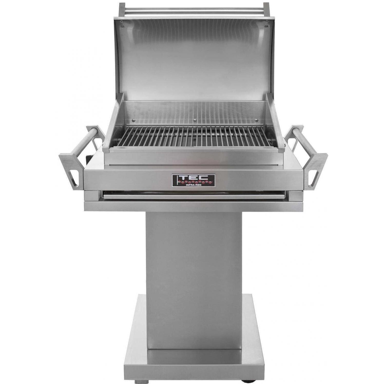 TEC G-Sport FR 30-Inch Propane Gas Infrared Grill On Removable Pedestal - Lid Open thumbnail