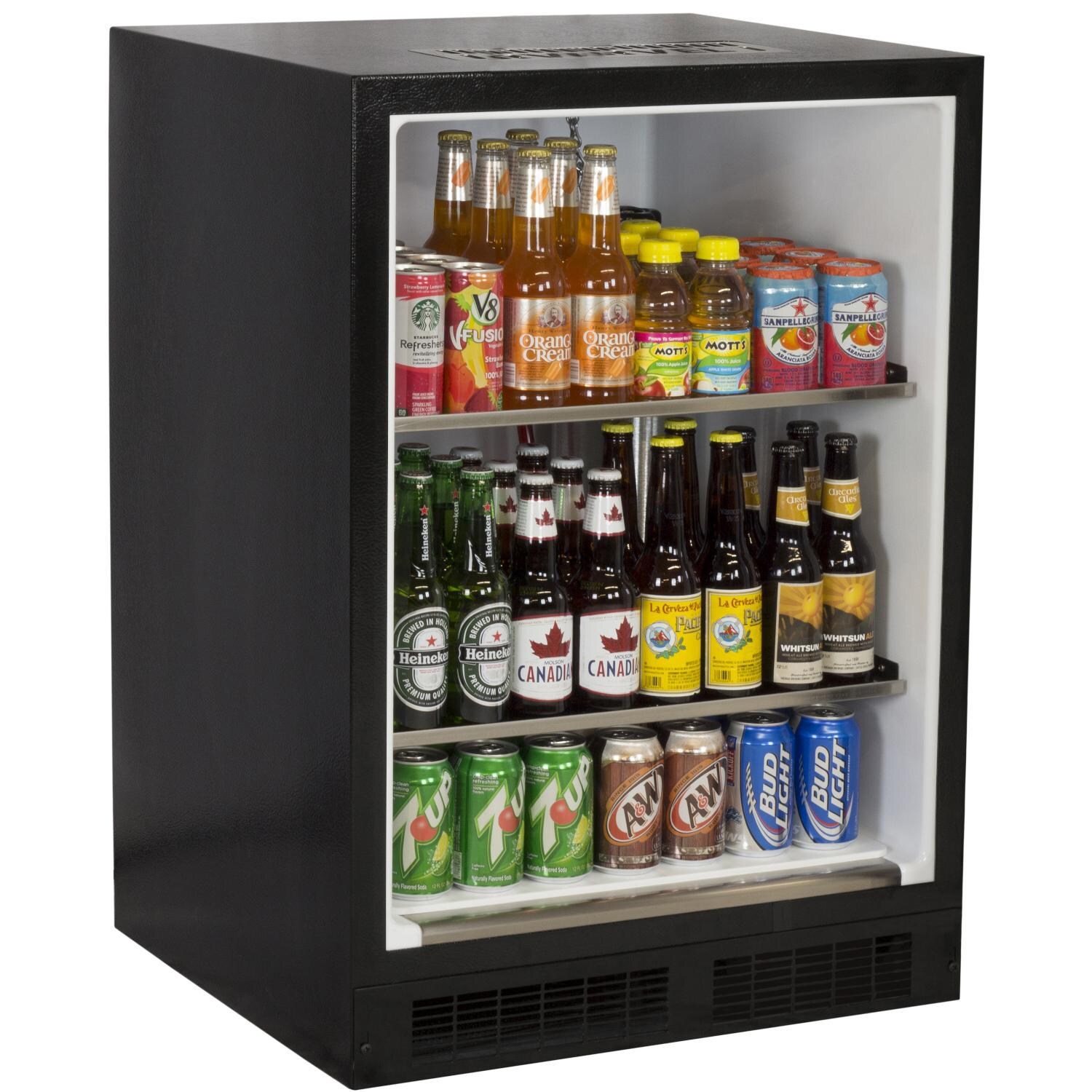Marvel - ML24BNS2RB - Right Hinge Built-In Dispenser Cabinet - Black - Bottle Storage thumbnail