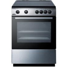 Summit Classic 24-Inch 4-Burner Slide-In Electric Range - Stainless Steel - CLRE24 image