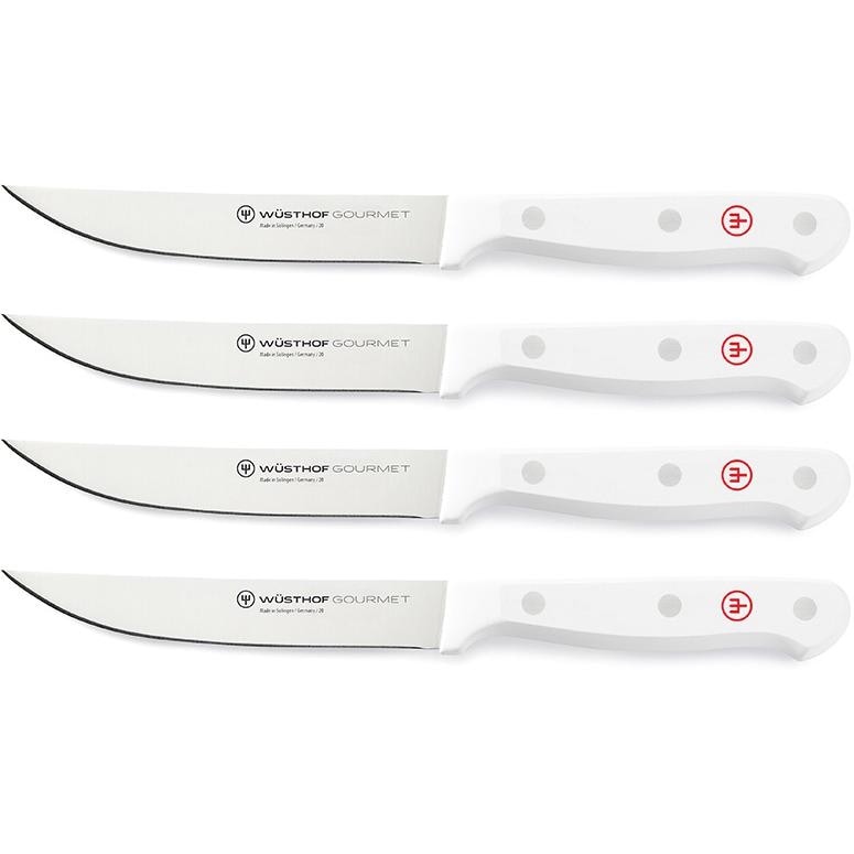 Wusthof Gourmet 4-Piece Steak Knife Set - White Handles - 1125460401