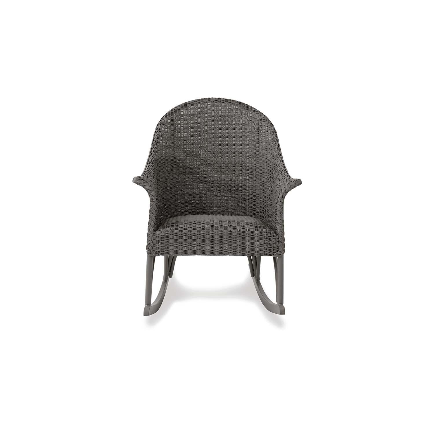 Timeless View Wicker Rocking Chair in Pewter by Lakeview Outdoor Designs
