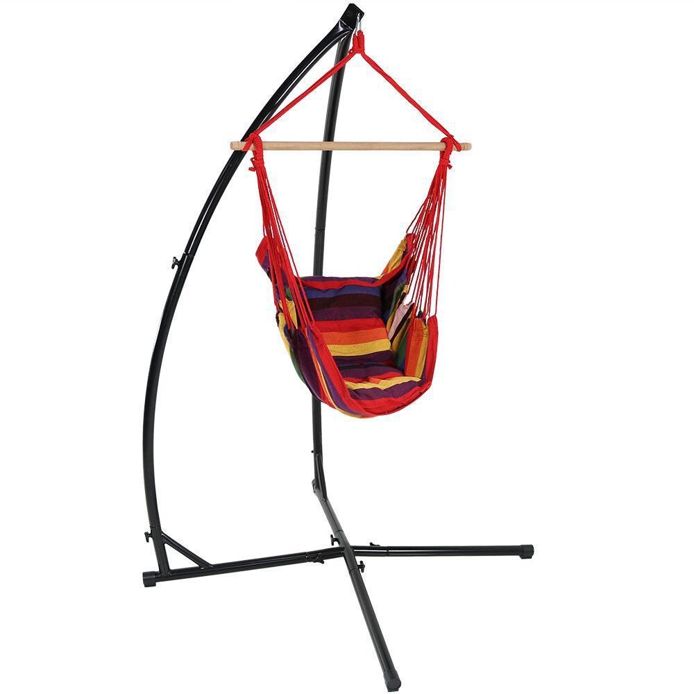 Ultimate Patio Hanging Hammock Chair Swing w/ X-Stand - Sunset