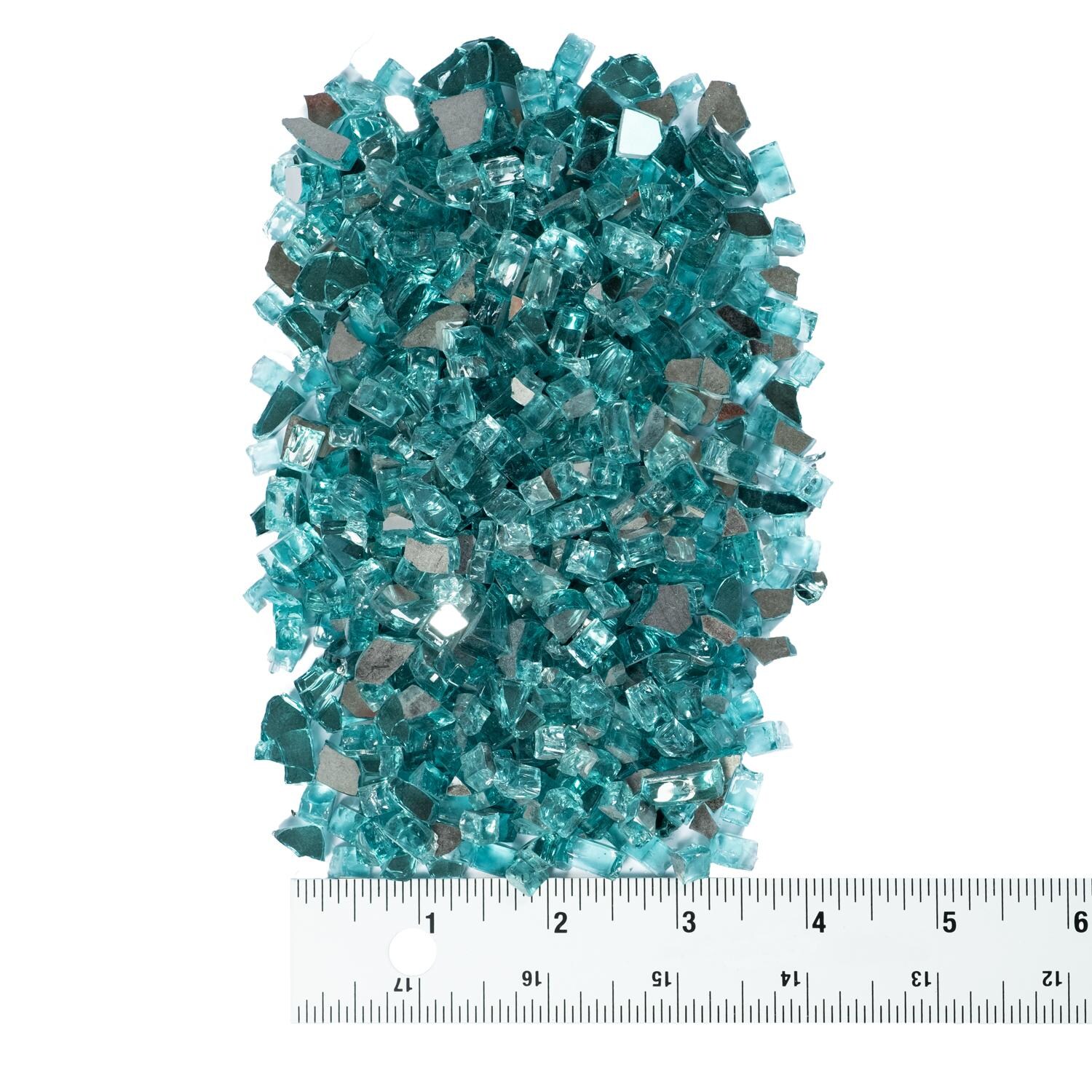 BBQGuys ALP-RFG-14-JS Signature Series 1/4-Inch Jasper Reflective Fire Glass - 20 Pounds - Size thumbnail