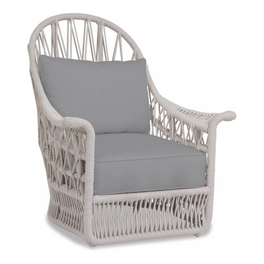 Dana Woven Rope Wing Chair in Natural/Canvas Granite by Sunset West