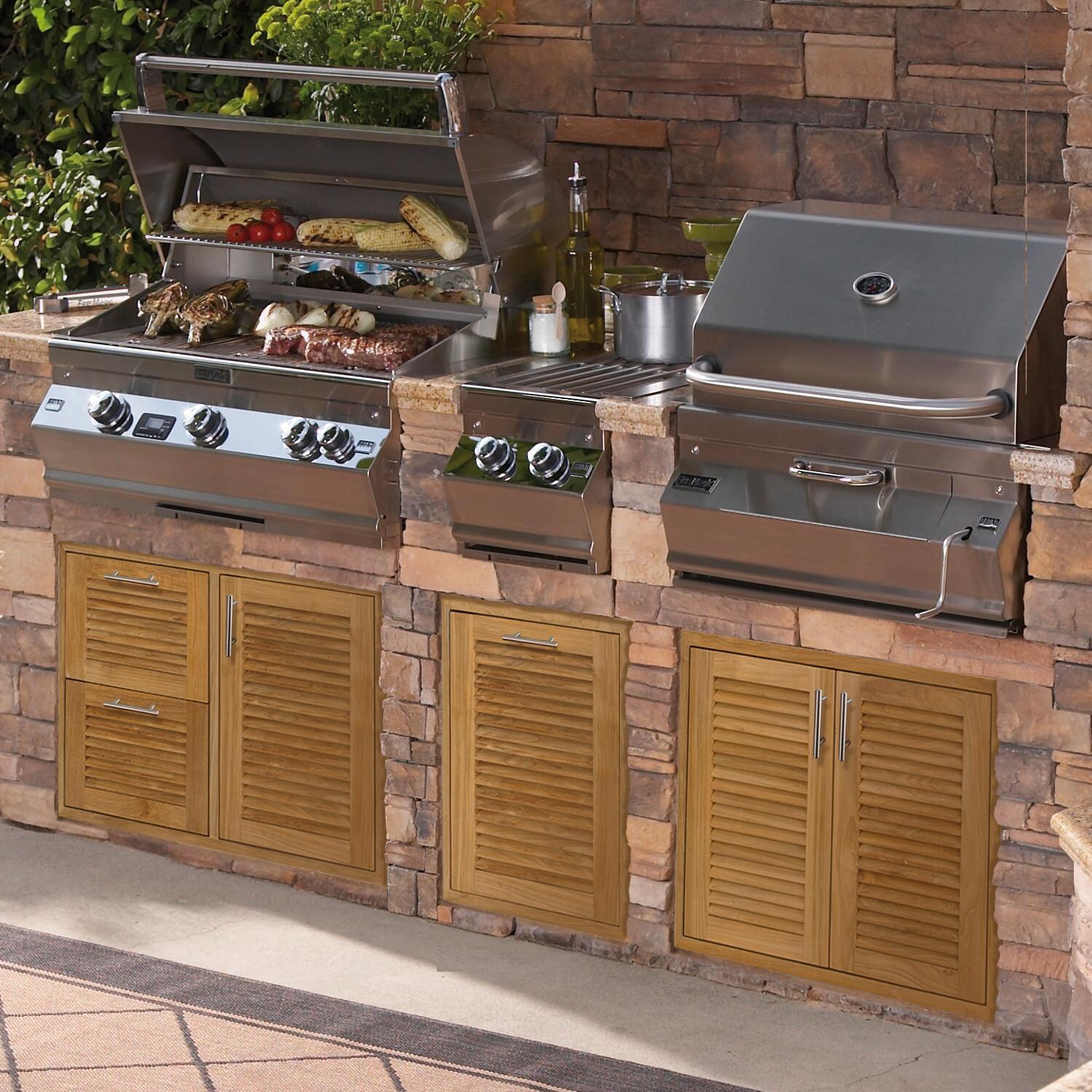 Pacific Teak Louver Teak Wood Access Doors and Drawers Lifestyle thumbnail