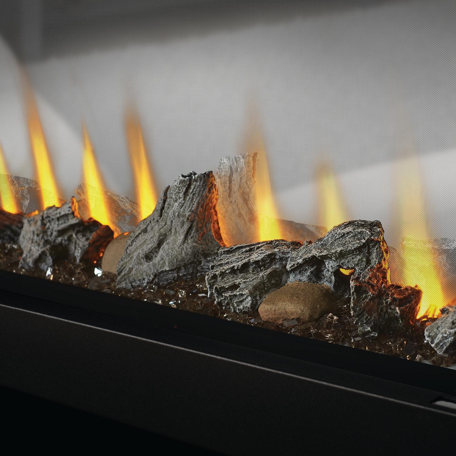 Napoleon NEFBD50HE 50-Inch CLEARion See-Thru Built-In Electric Fireplace - Log W/Orange Flames thumbnail