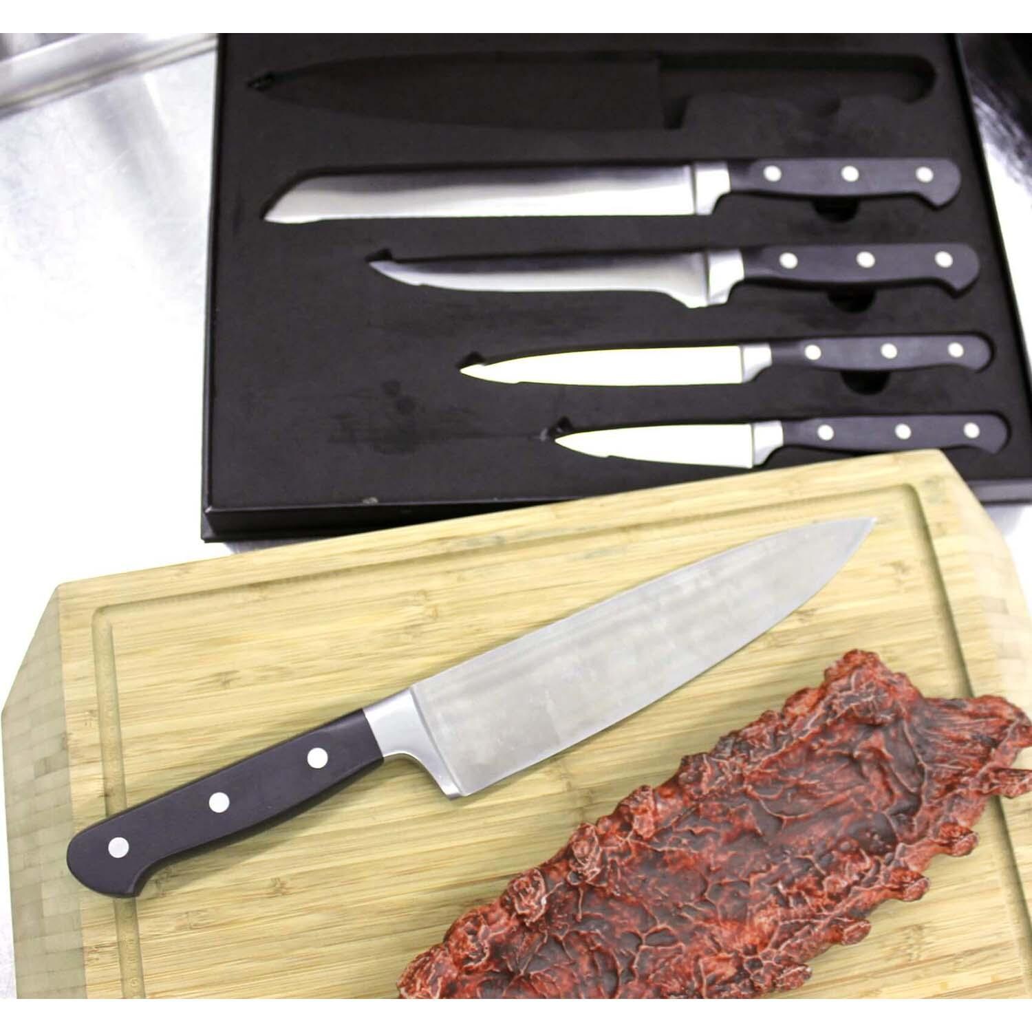 BergHOFF Essentials Contempo 6 Pc Stainless Steel Knife Set w/ Sharpener - Chef's Knife - Lifestyle thumbnail