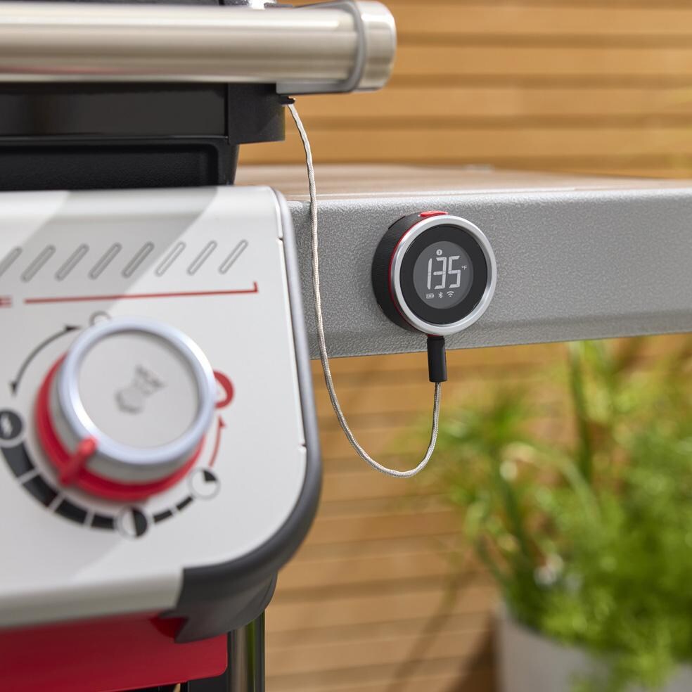 Weber Spirit EX-425C Smart Propane Gas Grill - Black - 1502070 - Food Probe Plugged In - Lifestyle thumbnail