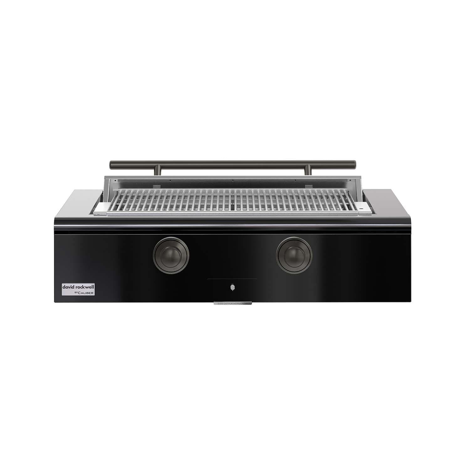 Caliber 42-in Natural Gas Built-In Rockwell Grill - Gloss Black w/ Pewter Hardware - CRG-42BN00-A-044-H05
