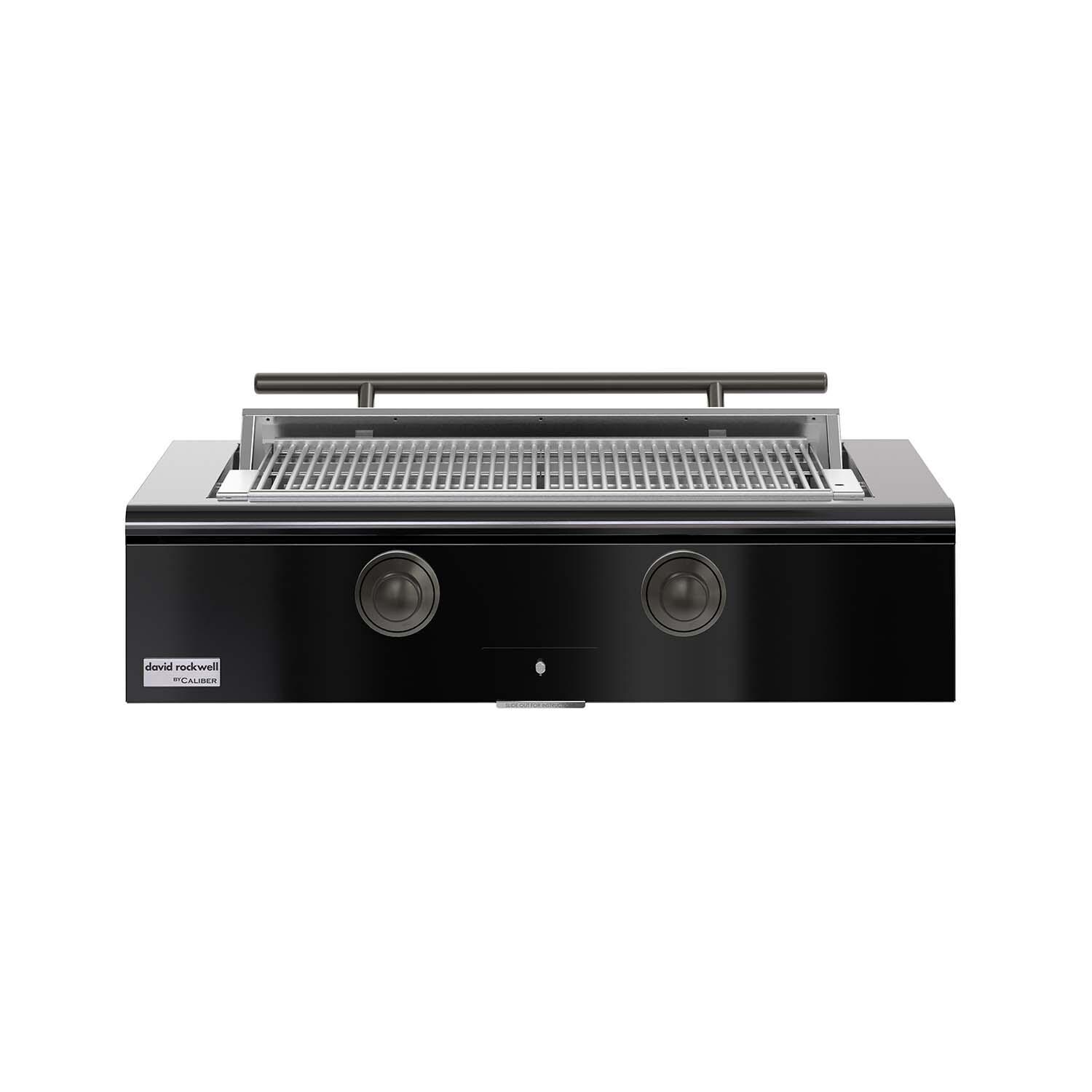 Caliber CRG-42BN00-A-044-H05 42-in Natural Gas Built-In Rockwell Grill - Gloss Black w/ Pewter Hardware - thumbnail