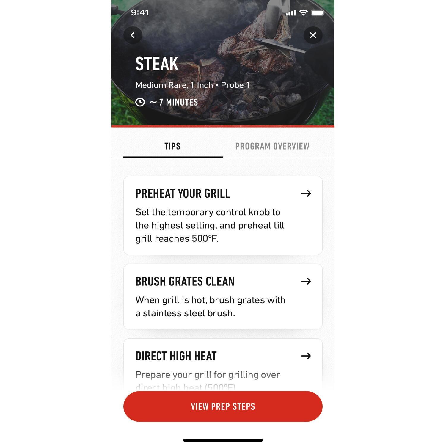 Weber 3201 Connect WiFi-Enabled Smart Grilling Hub - Weber Connect - Cooking Steps Details thumbnail