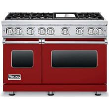 Viking Professional 7 Series 48-Inch 6-Burner Natural Gas Range With Griddle - Apple Red - VGR7486GAR image