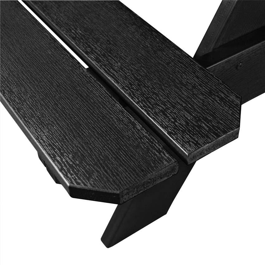 Lookwood 71 Inch Black Polyresin Picnic Table By Lakeview Outdoor Designs - Bench - Detail thumbnail