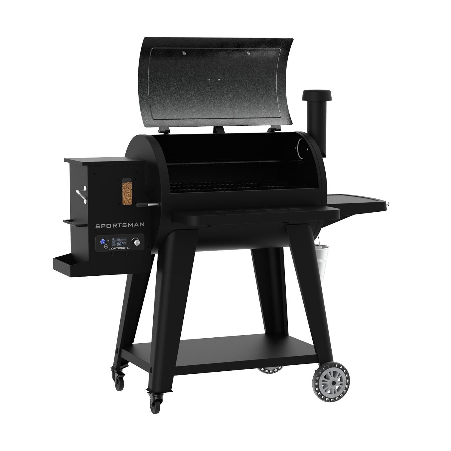 Pit Boss 11106 Sportsman 850 Pellet Grill w/ WiFi - Open - White Background thumbnail