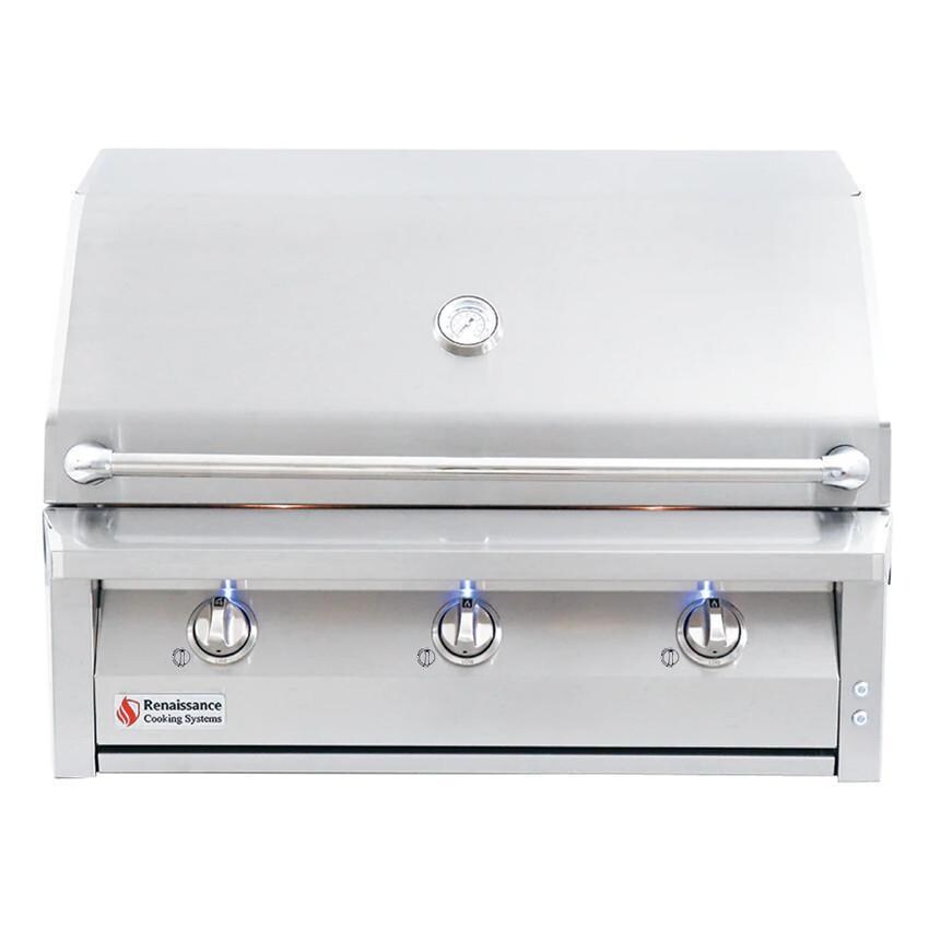 American Renaissance Grill by RCS 36-Inch 3-Burner Built-In Propane Gas Grill - ARG36 LP