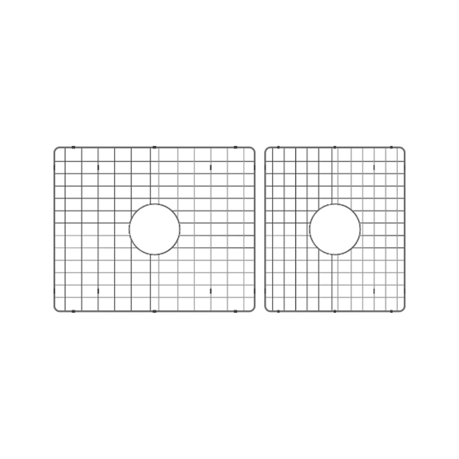 BBQGuys Signature Undermount Stainless Steel 36-Inch 60/40 Double Bowl Sink W/Grids and Strainer - Grid - Detail thumbnail
