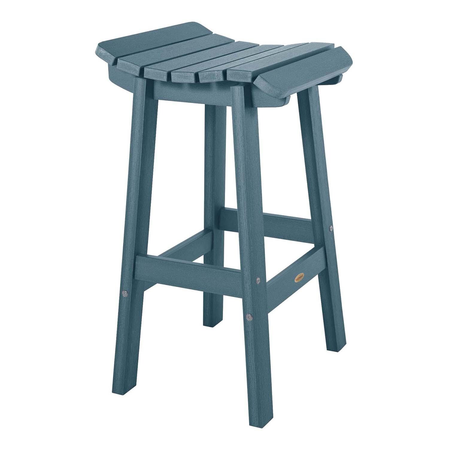 Costa Brook Polyresin Bar Stool in Nantucket Blue By Lakeview Outdoor Designs - White Background thumbnail