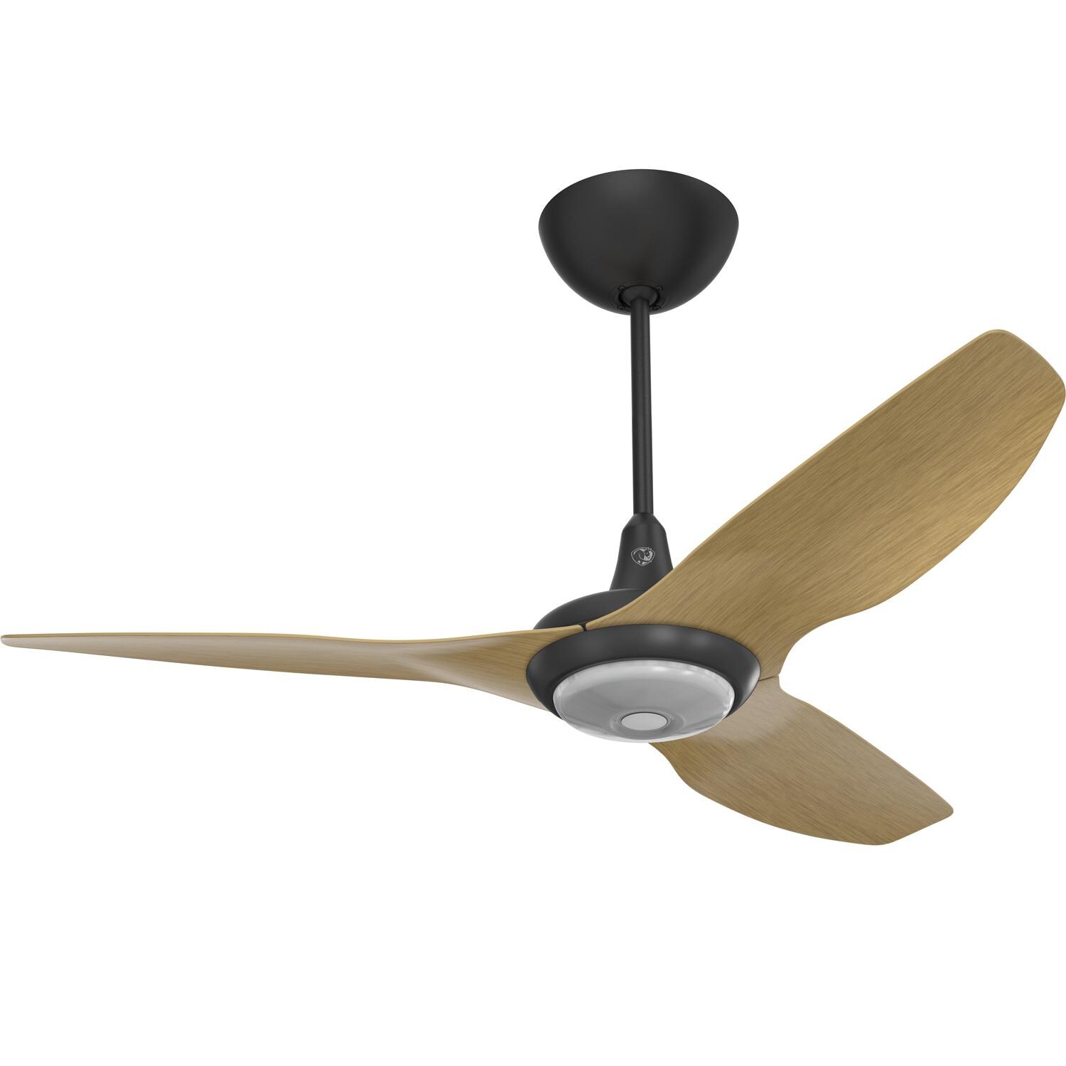 Big Ass Fans 52-Inch Haiku Ceiling Fan Universal Mount W/12-Inch Downrod & Downlight in Black/Caramel - MK-HK4-042506A258F504G10I12S2