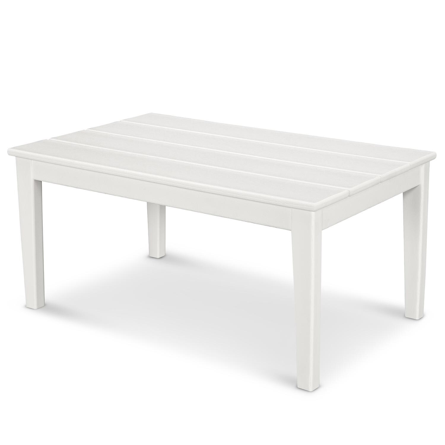 POLYWOOD CT2236WH Newport 22 X 36 Inch Coffee Table - White thumbnail