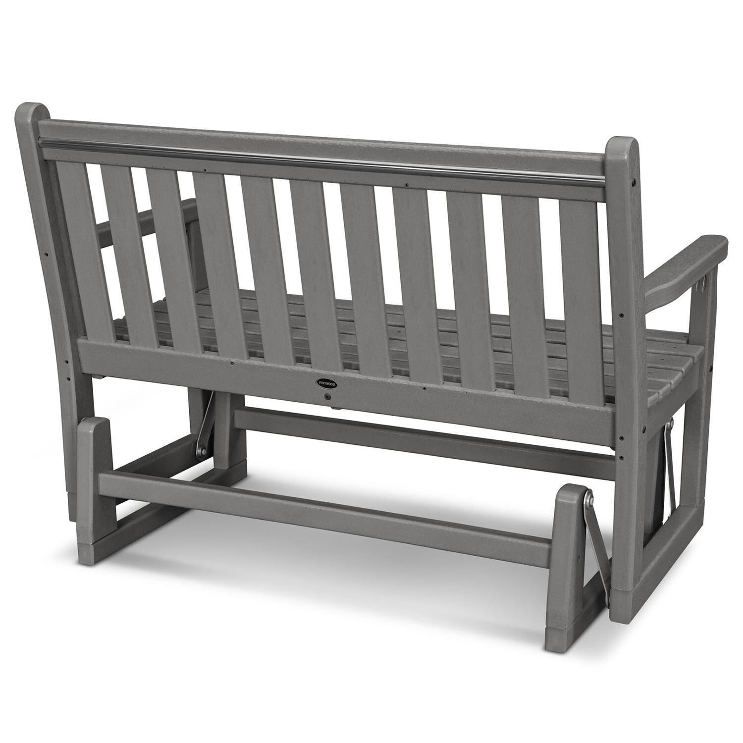 POLYWOOD TGG48WH Traditional Garden 48-inch Glider - White - Back thumbnail