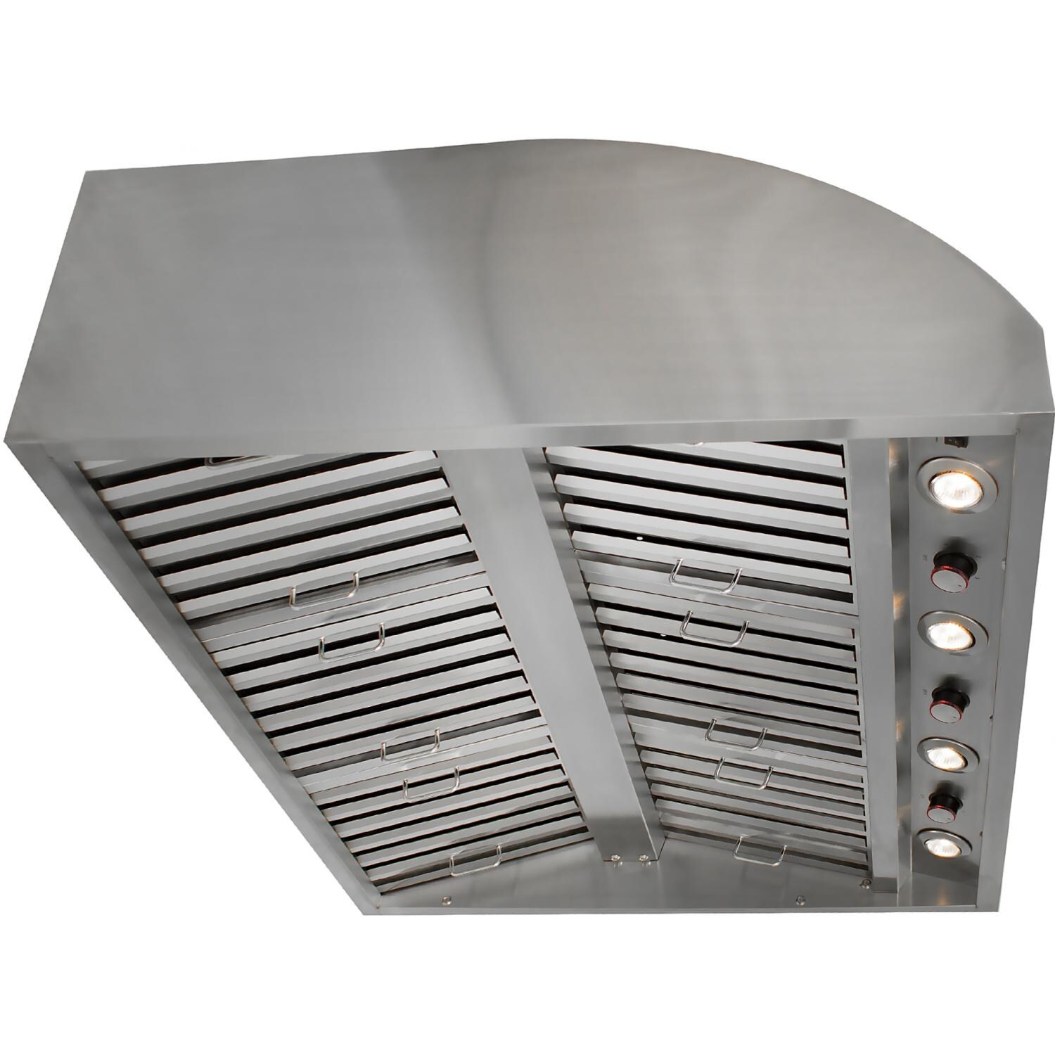 Blaze 42-Inch Stainless Steel Outdoor Vent Hood - Side View thumbnail