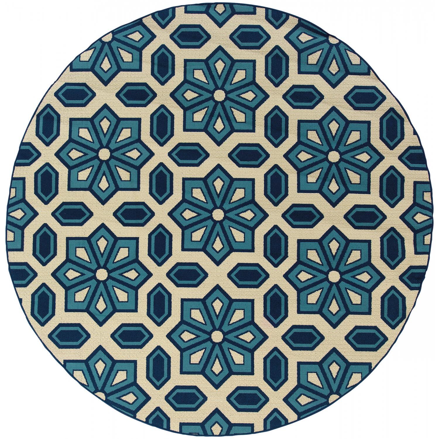 Oriental Weavers Caspian 7.10 Ft. Round Indoor/Outdoor Rug - 969W thumbnail